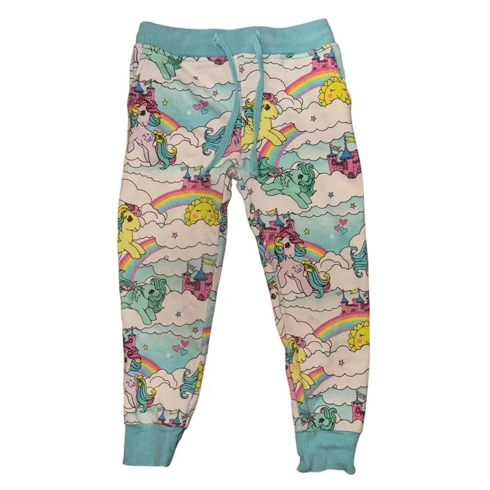 Bums & Roses x My Little Pony two-piece jogger set in girls size 3T.
